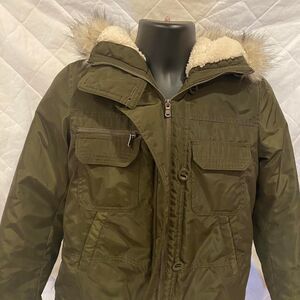 Mossimo Women's Khaki and Green Coat
